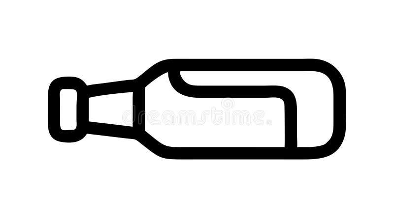 Vertical bottle outline icon , vector design Generative AI royalty free illustration