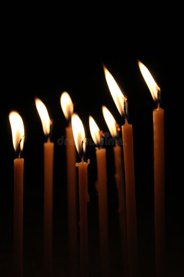 Candles in the darkness stock image. Image of candle 121626797