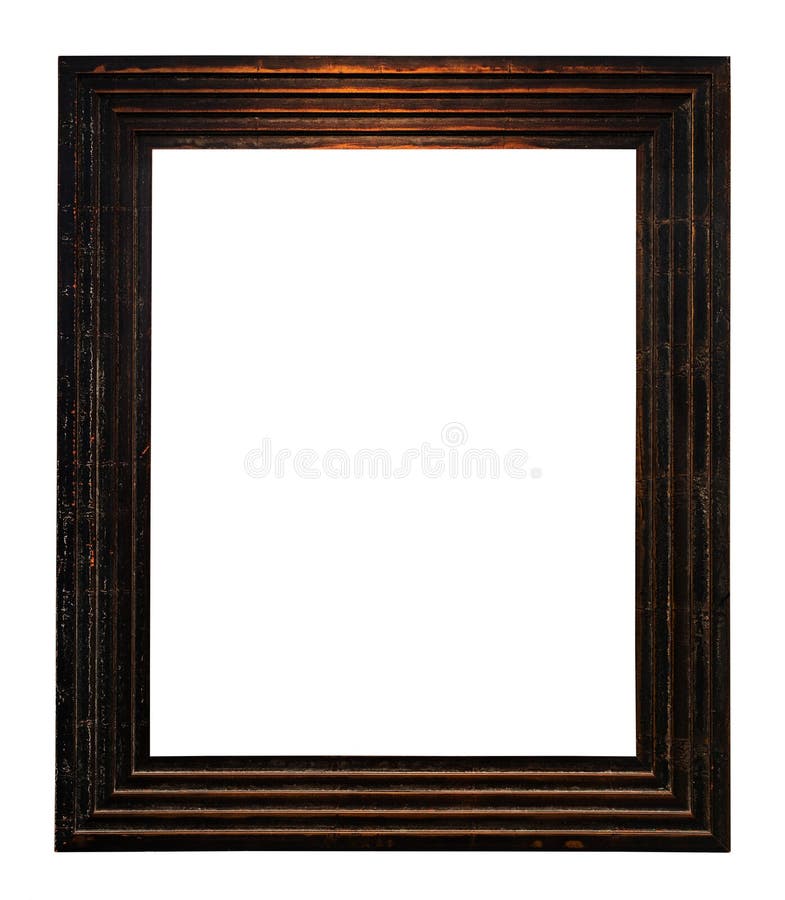 Vertical copper wide picture frame isolated royalty free stock image