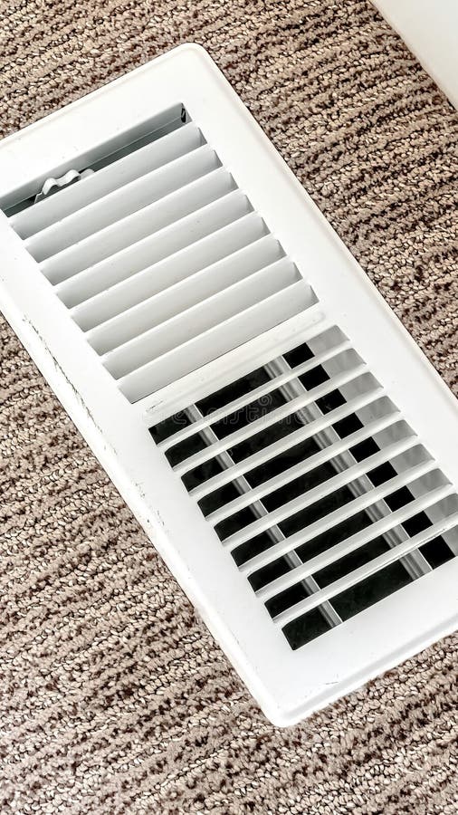 Grey Air Vent Grille with Adjustable Shutter Flat Wall Duct