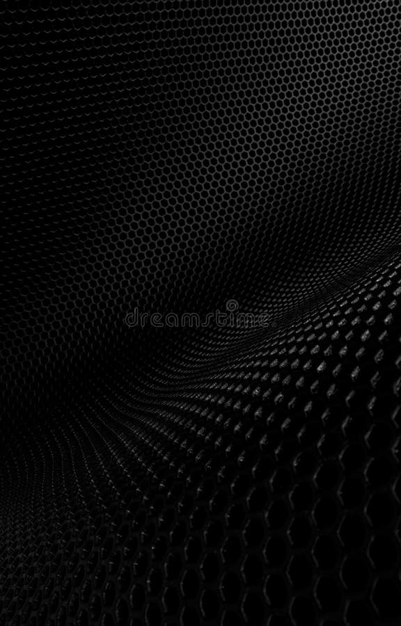 Vertical Dark Black Flexible Bend Abstract Trellised or Cellular