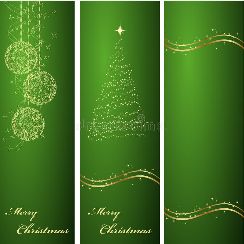 Vertical Green Christmas Backgrounds Stock Vector - Illustration of