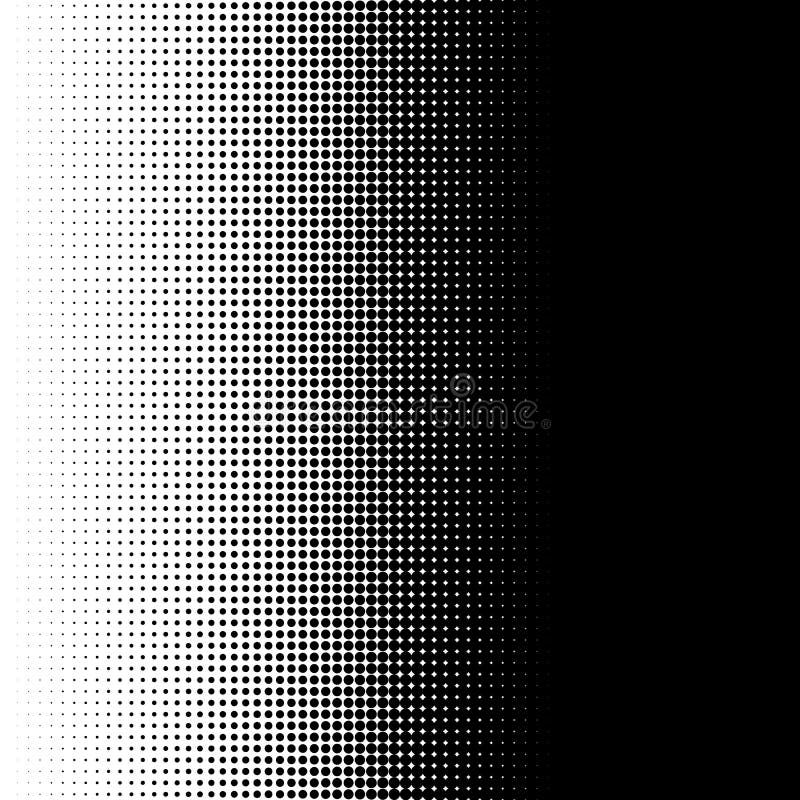 Vertical half tone pattern with dots - Monochrome halftone texture vector illustration