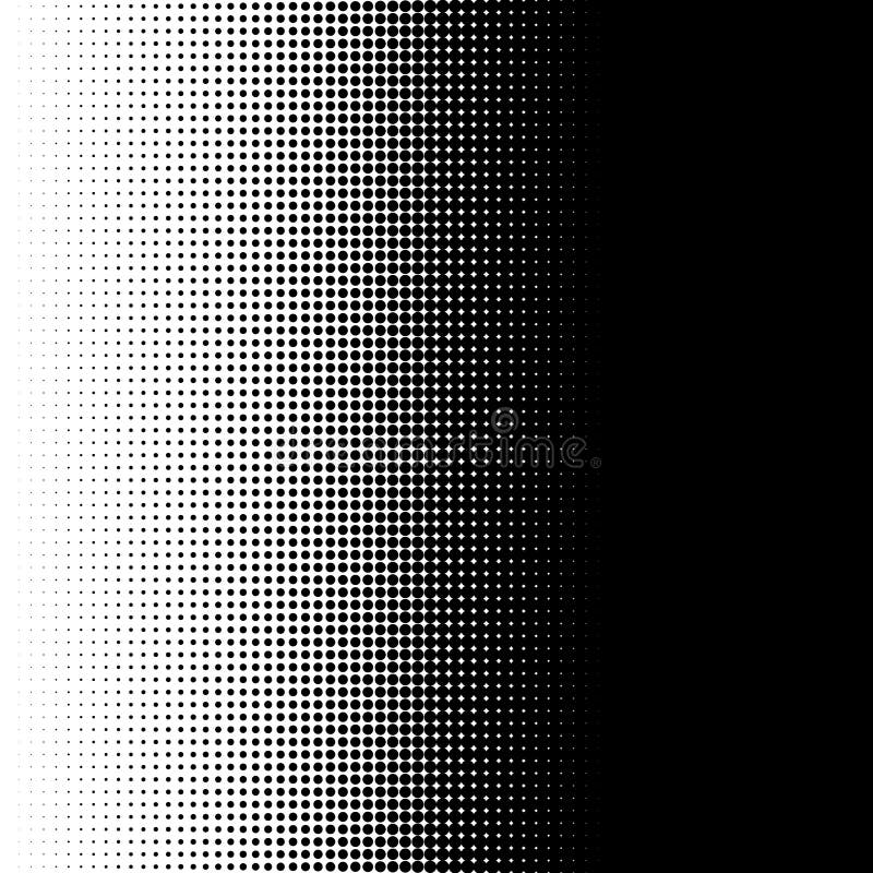 Vertical half tone pattern with dots - Monochrome halftone texture vector illustration