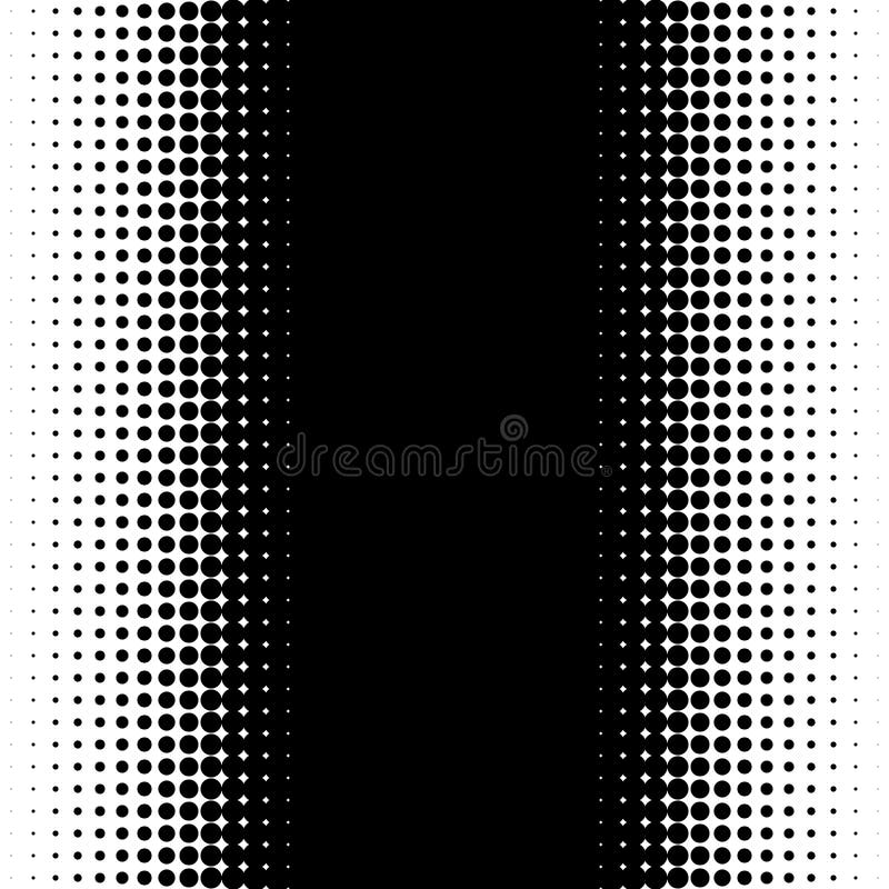 Vertical half tone pattern with dots - Monochrome halftone texture stock illustration