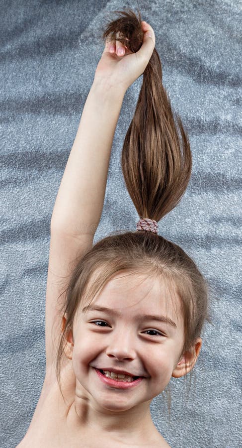 Vertical header of beautiful smiling girl