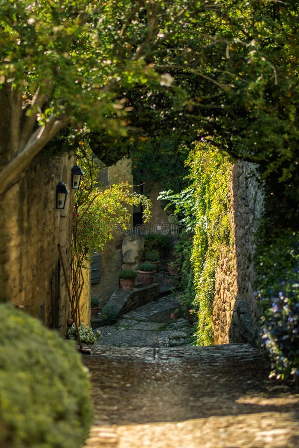 Vertical Landscape of Old Narrow Street in One of the Most Beautiful ...