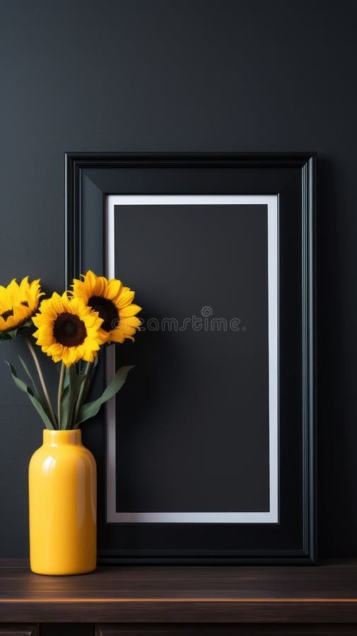 Vertical Ornate Frame Mockup on 8x10 Inch stock illustration.
