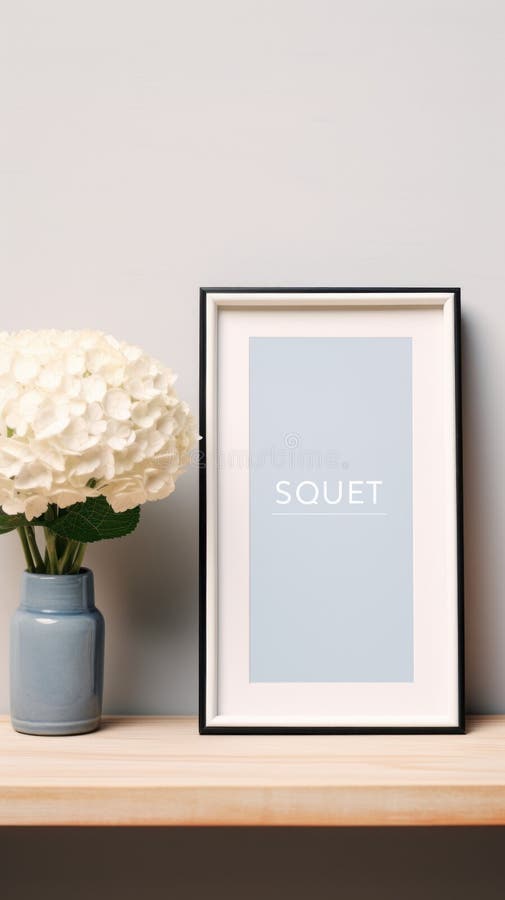 Vertical Ornate Frame Mockup on 8x10 Inch royalty free illustration.