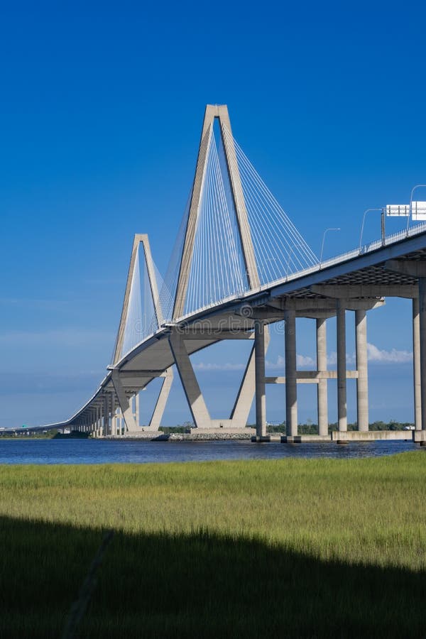 The Arthur Ravenel Jr. Bridge in Charleston, South Carolina, USA Stock