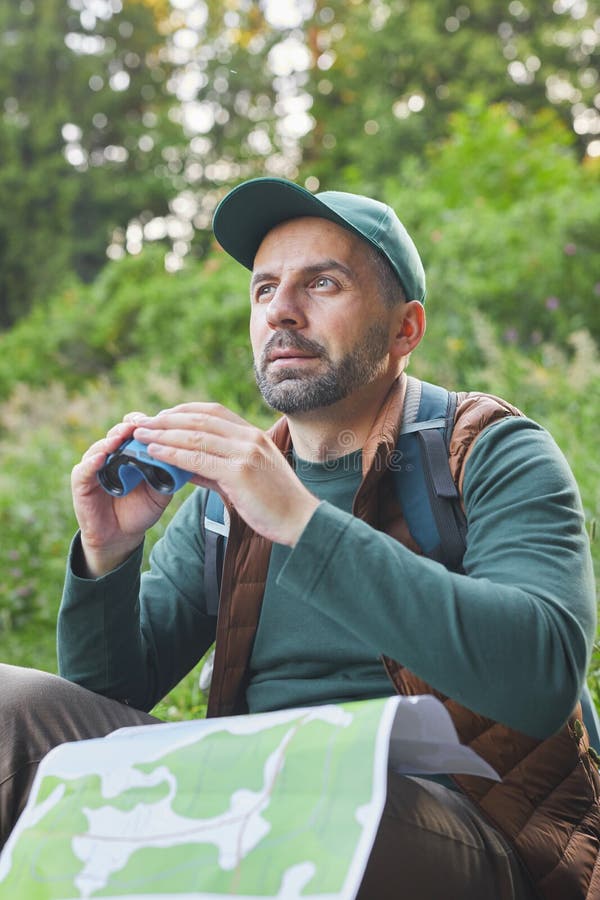 Mature Man Enjoying Hiking stock photo. Image of adventure - 197492738