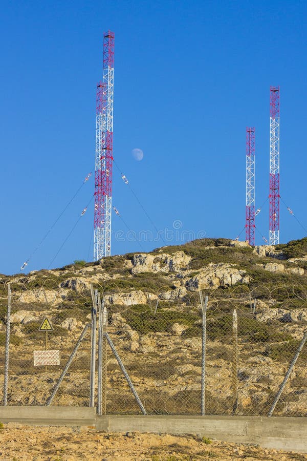Radio Antennas Cape Greco Cyprus Stock Photos Free & RoyaltyFree