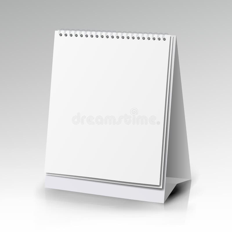 Vertical Realistic Standing Blank Spiral Table Calendar Of Different Size On White Background Isolated Vector Illustration vector illustration Vertical Realistic Standing Blank Spiral Table Calendar Of Different Size On White Background Isolated Vector Illustration vector illustration