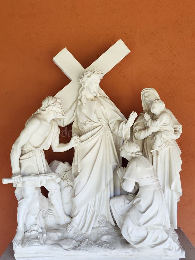 Vertical Shot of Artifacts and Religious Statues and Symbols Stock