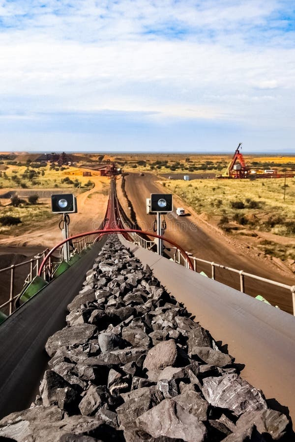Vertical Shot of a Manganese Mining Site in South Africa Stock Image