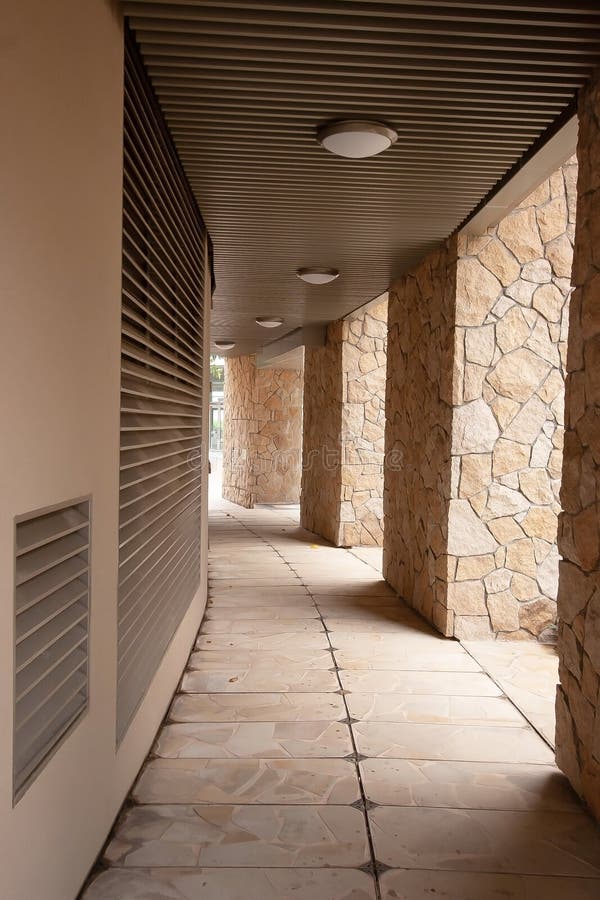 Outdoor Hallway Of An Old House Stock Photo Image of architecture