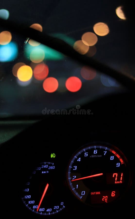 Vertical Shot of a Toyota GT86 Speedometer Editorial Stock Image
