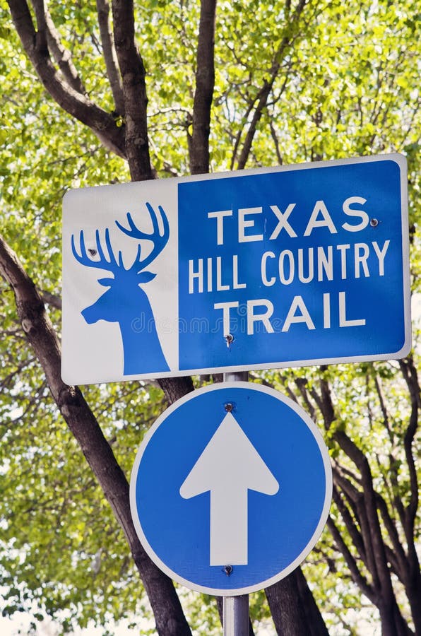 Vertical Sign for Texas Hill Country Trail