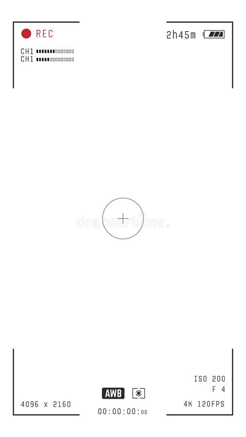 Vertical video camera overlay vector illustration