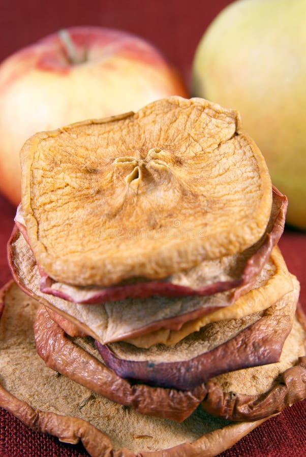 Vertical View of the Dry Apple Pieces Stock Photo Image of ingredient