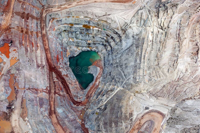 Vertical view of Open Pit Mining