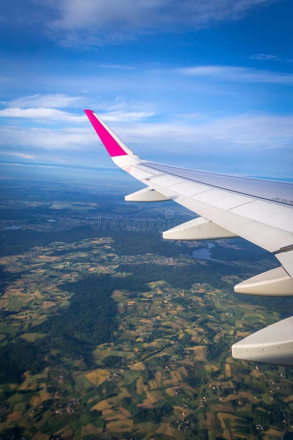Vertical view from the plane royalty free stock photography