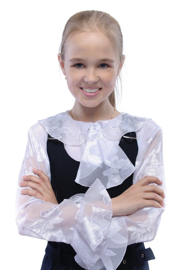 Verticale de jeune fille fair-haired image stock Verticale de jeune fille fair-haired image stock