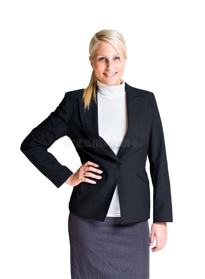 Verticale en buste de jeune femme d'affaires. image libre de droits Verticale en buste de jeune femme d'affaires. image libre de droits