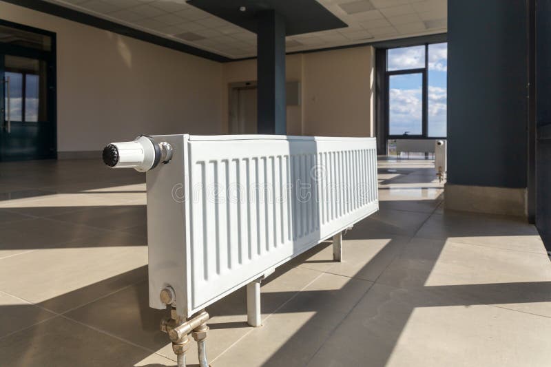 Vertically Installed Central Heating Radiator Stock Image Image of