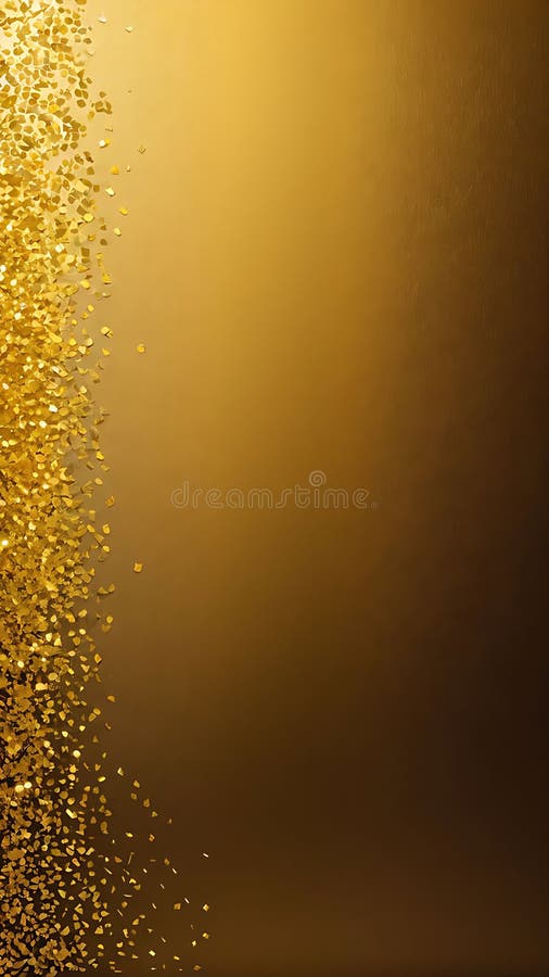 Vertical background seamless golden delicate gradient with golden glitter. AI generated. Vertical background seamless golden delicate gradient with golden glitter. AI generated