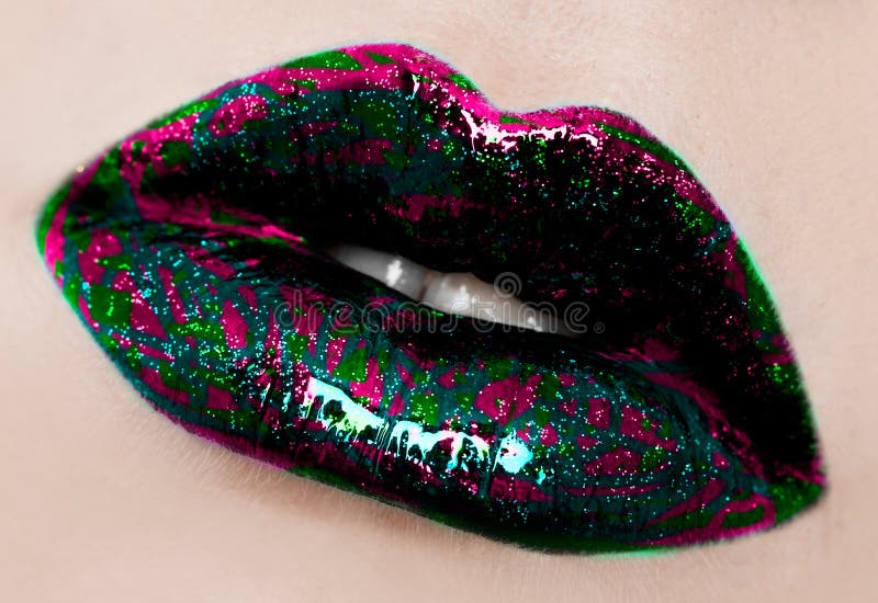 Verwijfde lippen stock foto's Verwijfde lippen stock foto's