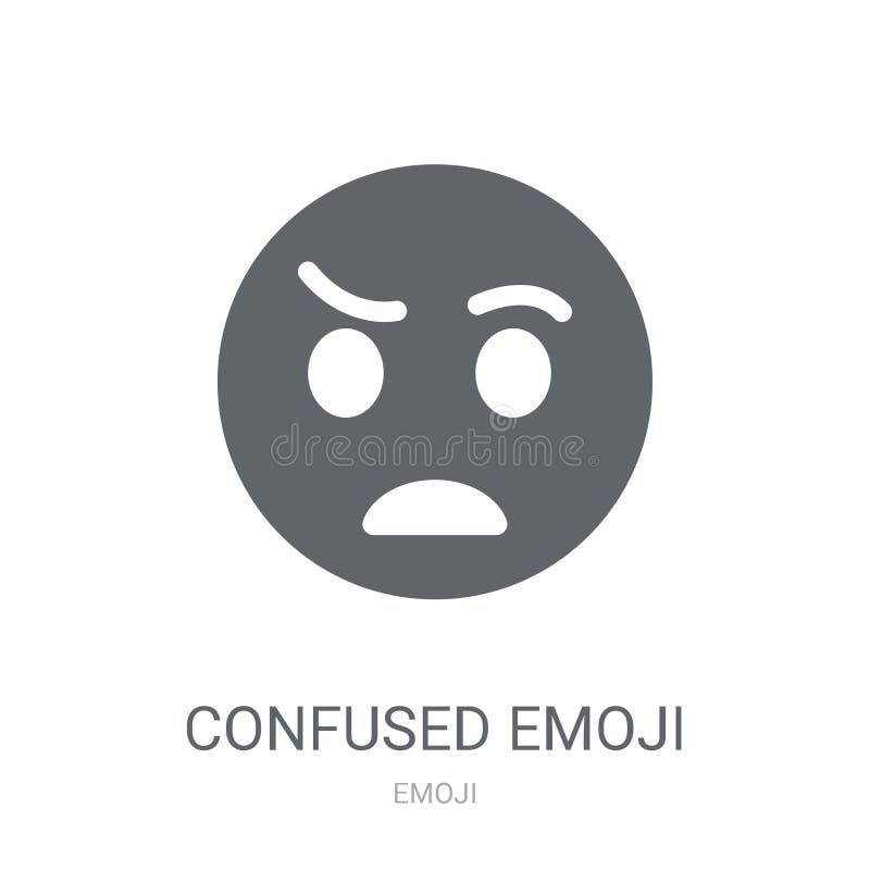 Verwirrte emoji Ikone vektor abbildung Verwirrte emoji Ikone vektor abbildung