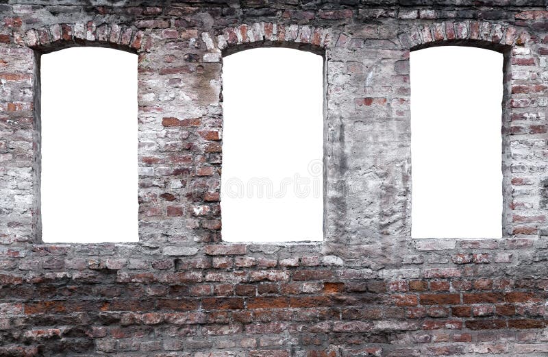 Verwitterte Backsteinmauer stockfoto