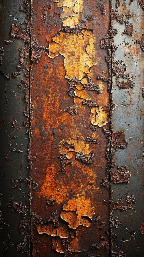 Verwitterte rostfreie Metalloberfläche mit industriellem Charme und einzigartigen textilen Details lizenzfreie abbildung