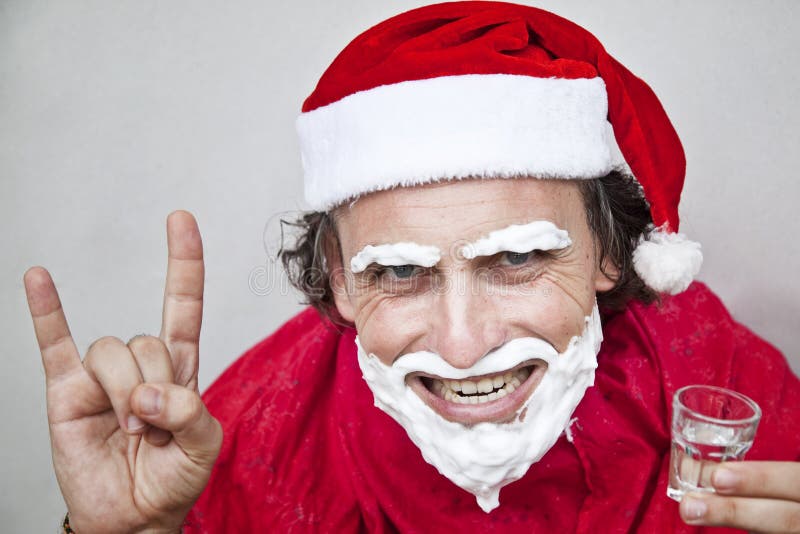Scary santa stock image. Image of merry, horror, adult 17308887