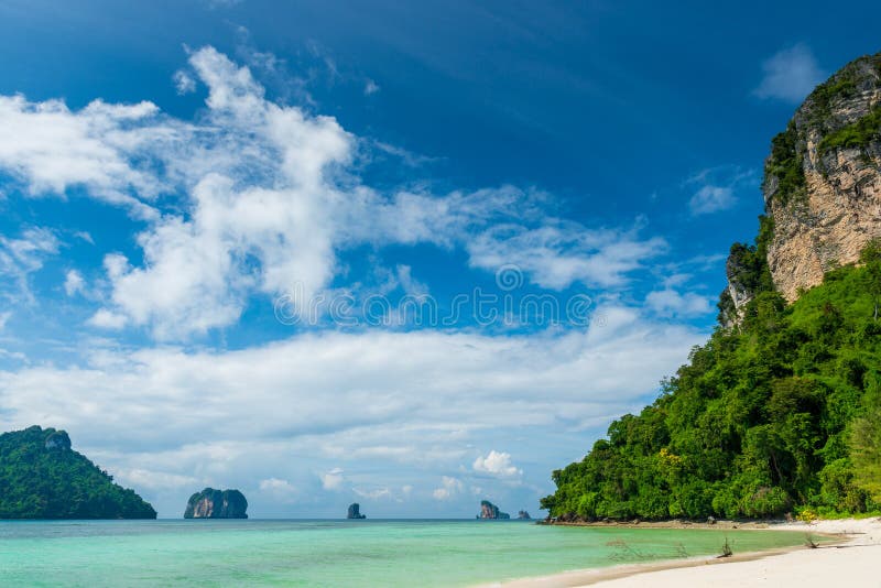 Very beautiful tropical landscape, the sea and cliffs royalty free stock images Very beautiful tropical landscape, the sea and cliffs royalty free stock images