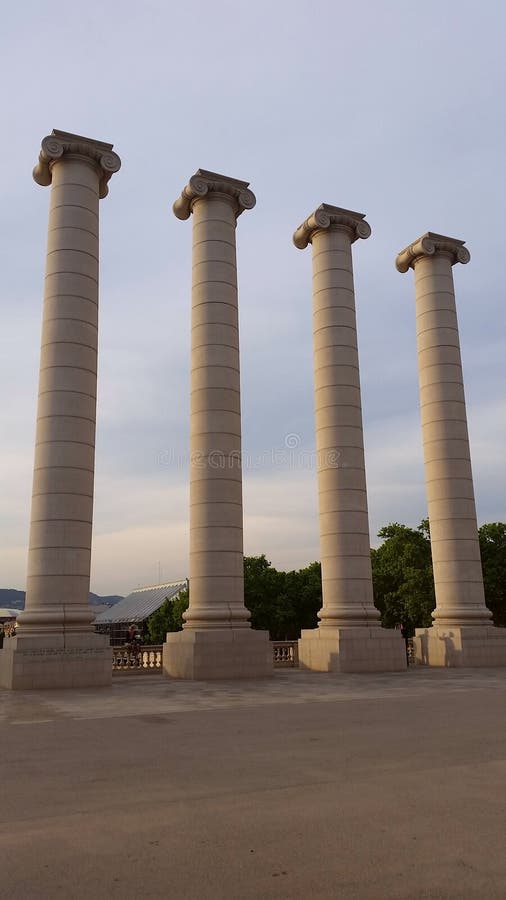 Pillars stock image. Image of spain, barcelona, pillars 117340061