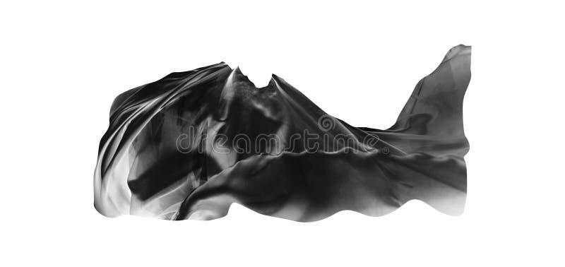 Very Black Fabric Smooth Elegant Black Flying Fabric Silk Texture ...