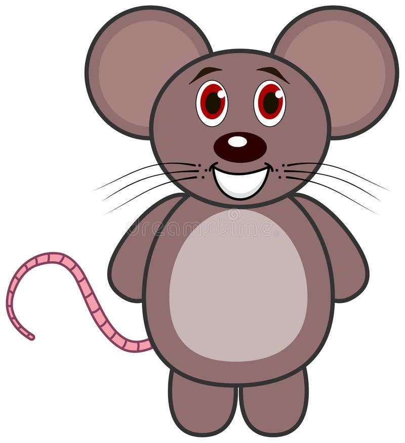 A very cheerful standing mouse royalty free illustration