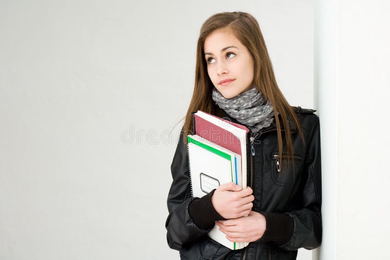Very cute young student. stock photos