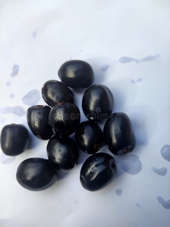 Very exotic Java plum fruits stock photo