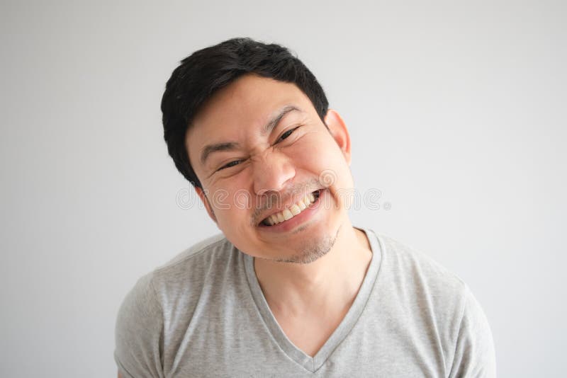 Very Happy Funny Face of Man with a Big Innocent Smile in Grey T-shirt Stock Image - Image of japanese, energy: 140460249 Very Happy Funny Face of Man with a Big Innocent Smile in Grey T-shirt Stock Image - Image of japanese, energy: 140460249