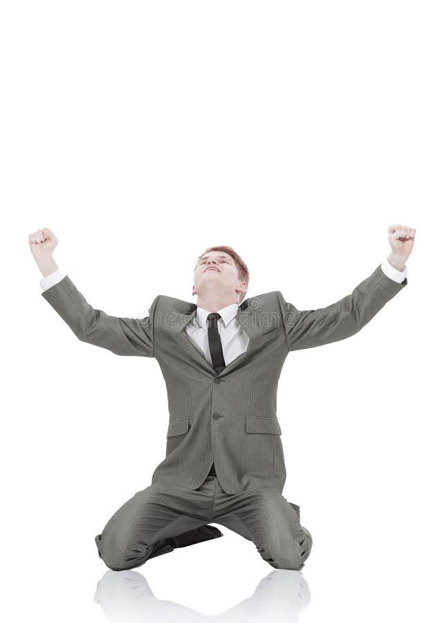 Very happy successful gesturing young business man royalty free stock image Very happy successful gesturing young business man royalty free stock image