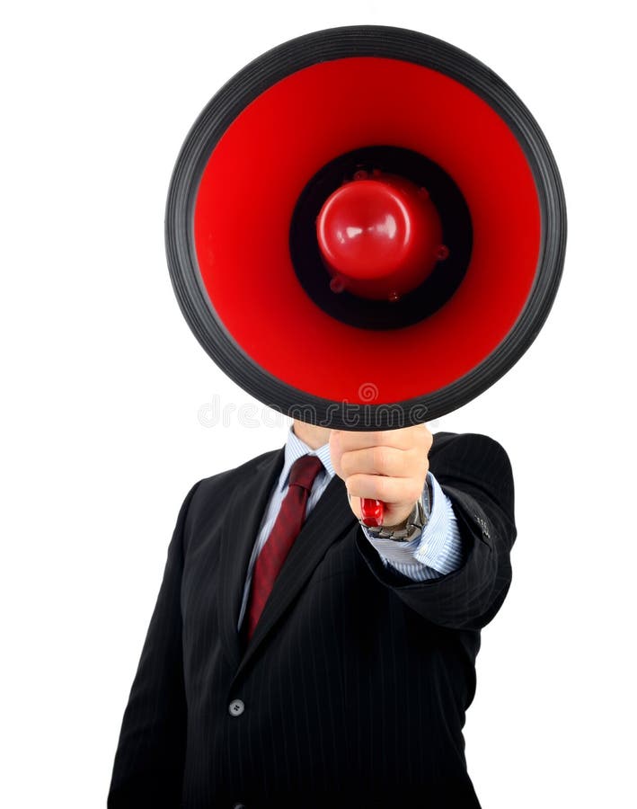 Very large megaphone stock photo. Image of large, attention 55516984