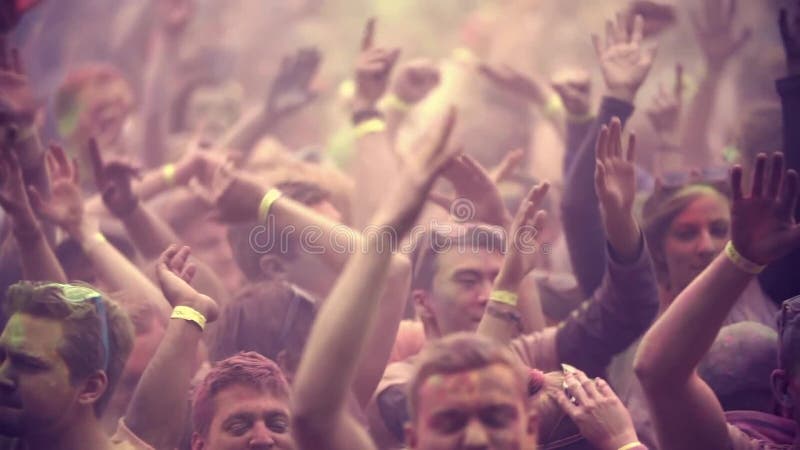 Holi festival slow motion