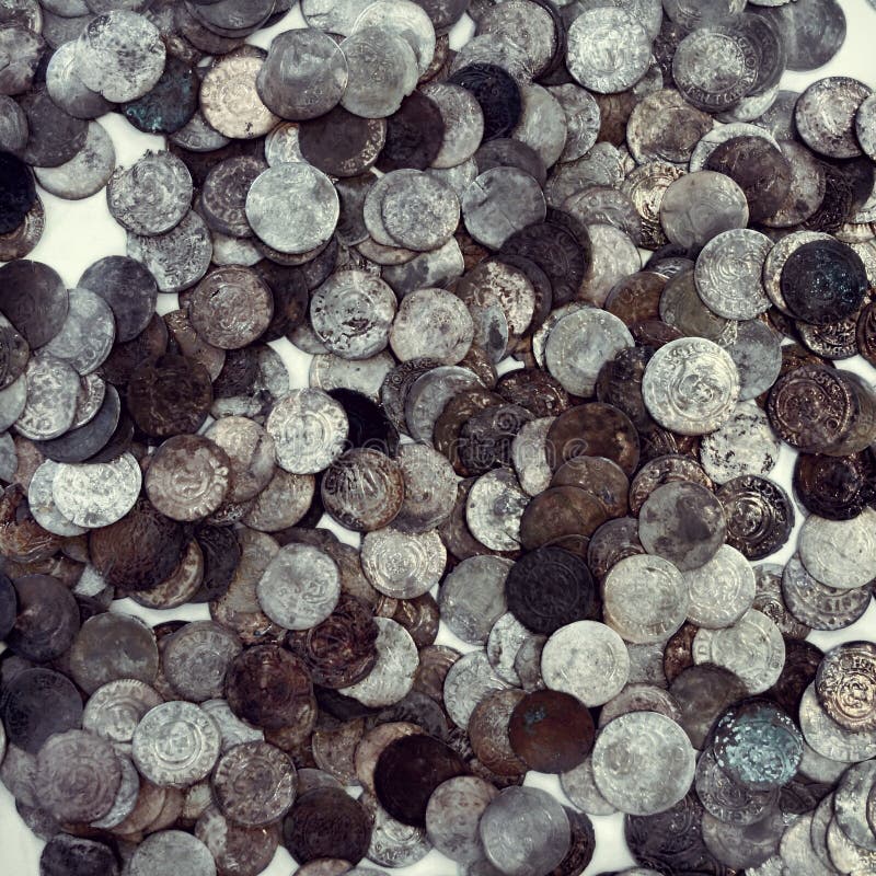 Very old ancient coins stock image. Image of bronze, history 48791581