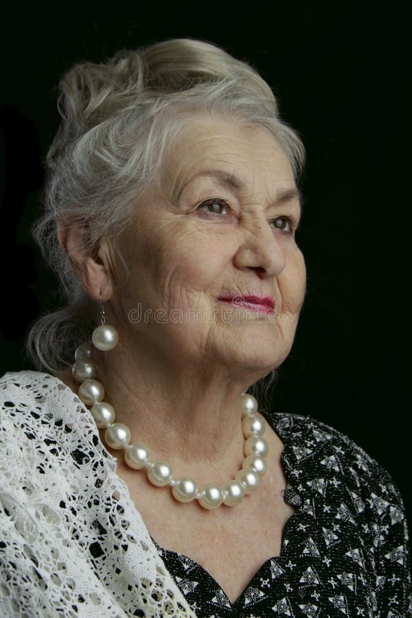 Very Old Beautiful Woman.Elegant Old Woman Stock Image - Image of adult