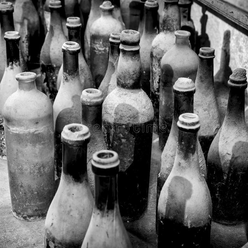 Very old bottles stock photo. Image of glass, cellar 44433514