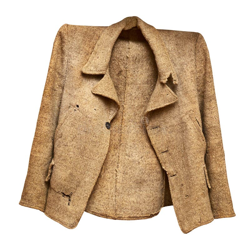 Very old, cheap, torn clothing on white stock image Very old, cheap, torn clothing on white stock image