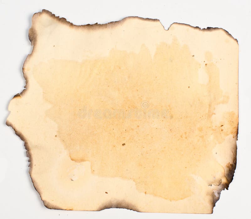 Very Old Paper with Burnt Edges Stock Photo - Image of paper, fragile ...